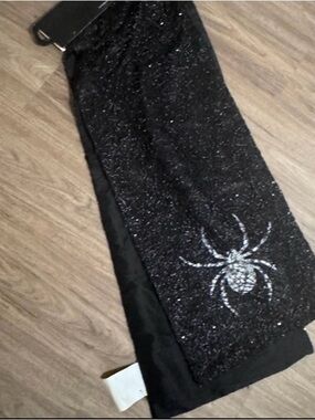 Tahari Black  Embellished table runner new